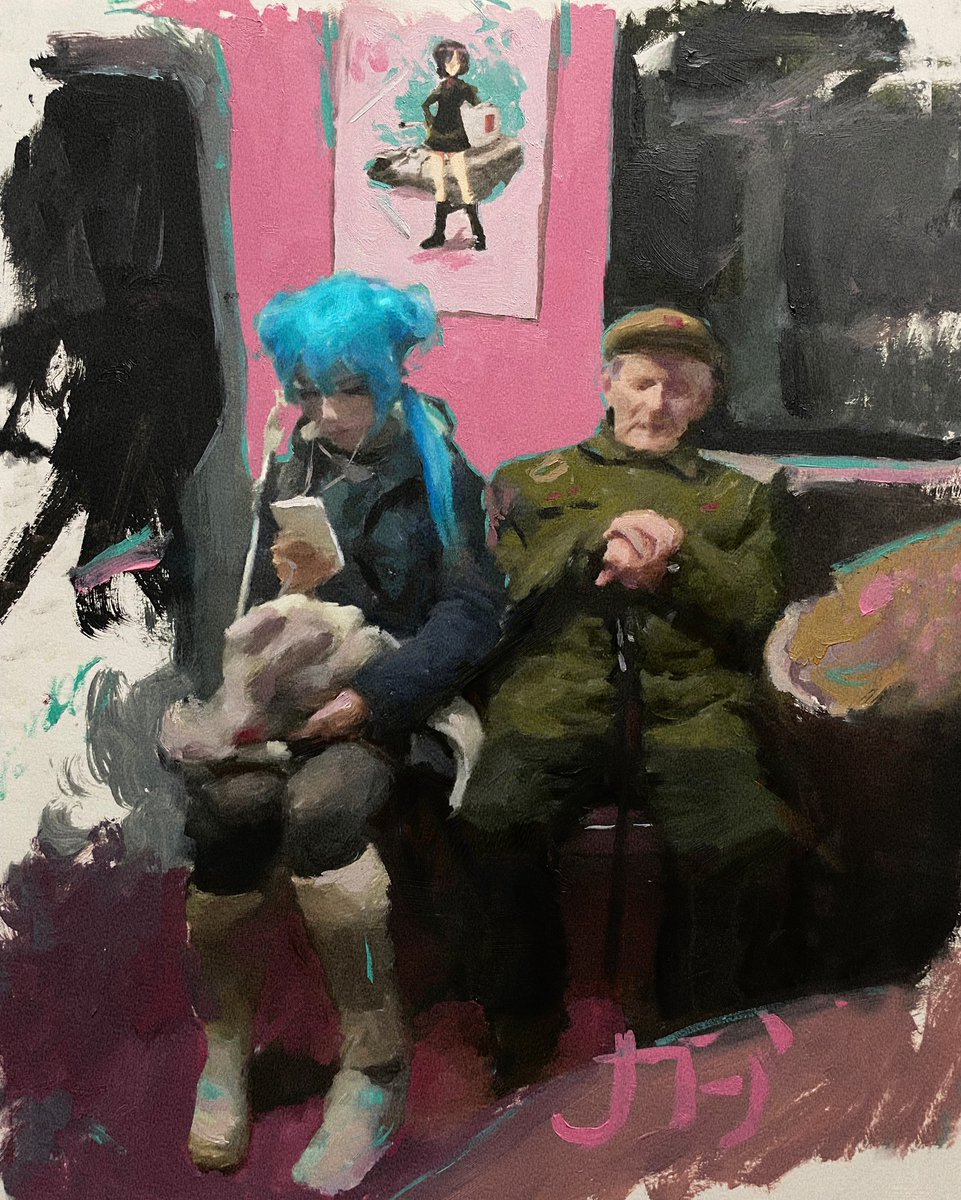 johnfenerov's tweet photo. Age of Tiktok
oil/paper 22x31cm 2022 https://t.co/09evTlb6P8