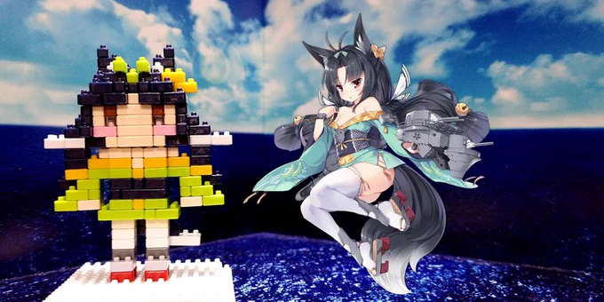 【再掲】本日、3月5日は夕張の進水日です。おめでとうございます!夕張ちゃんは計画艦の経験値稼ぎのオトモに使ってた方も多いのではないでしょうか?改造も実装されて、さらに強くなり、スキルもなかなか個性的で便利。何より可愛い(重要)#アズールレーン #アズレン #プラモブロック 