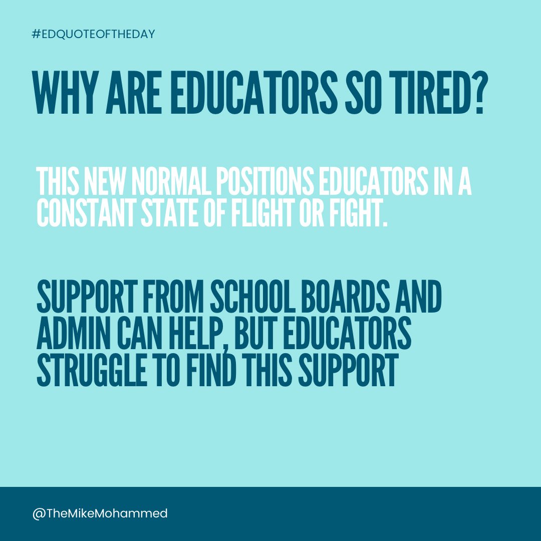 TheMikeMohammed's tweet photo. #EdQuote of the day - Where is the backing, trust, support for #educators in #onted - I fail to see educators being shown the level of professionalism and agency that they deserve. https://t.co/gxGwPYsIsY