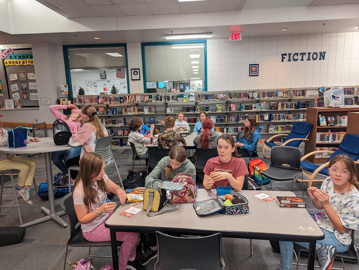LSMSlibrary's tweet image. Celebrating Rockwood Reading Day with lunch in the Library!