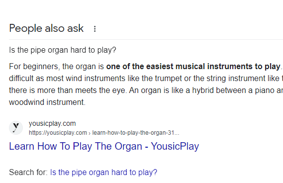 Looking up pipe organs and this is what came up. I feel like actual organists would beg to differ!