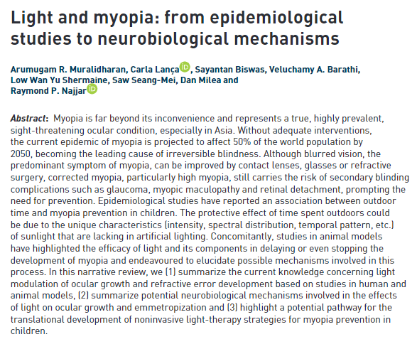 Therapeutic Advances in Ophthalmology (@taophthalmology) on Twitter photo Editor's pick from our most read Reviews:
Epidemiological studies report an association between outdoor time and #myopia prevention in children.
Here, <a href="/Ray_Najjar/">Ray P. Najjar</a> et al explore the mechanisms through which outdoor light could prevent or stop myopia:
journals.sagepub.com/doi/10.1177/25…🔓 Editor's pick from our most read Reviews:
Epidemiological studies report an association between outdoor time and #myopia prevention in children.
Here, <a href="/Ray_Najjar/">Ray P. Najjar</a> et al explore the mechanisms through which outdoor light could prevent or stop myopia:
journals.sagepub.com/doi/10.1177/25…🔓