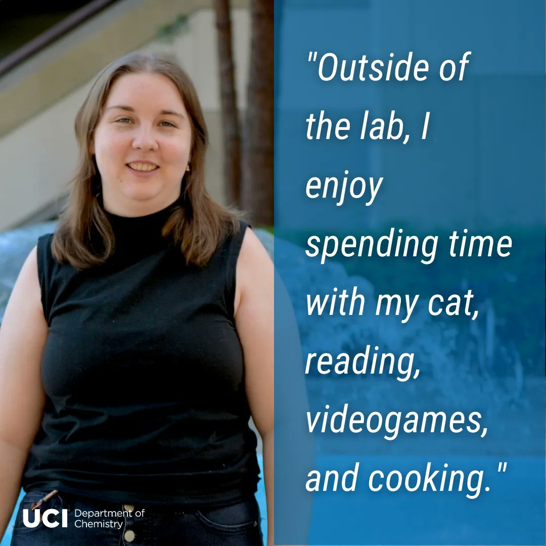 Meet Shannon, 2nd year PhD student in Professor Jin Yu's group. Swipe to learn more about their #research probing the behavior of #human #mitochondrial #RNA #polymerase. 
<a href="/UCIPhysSci/">UC Irvine School of Physical Sciences</a> <a href="/UCIrvine/">UC Irvine</a> #chemistry