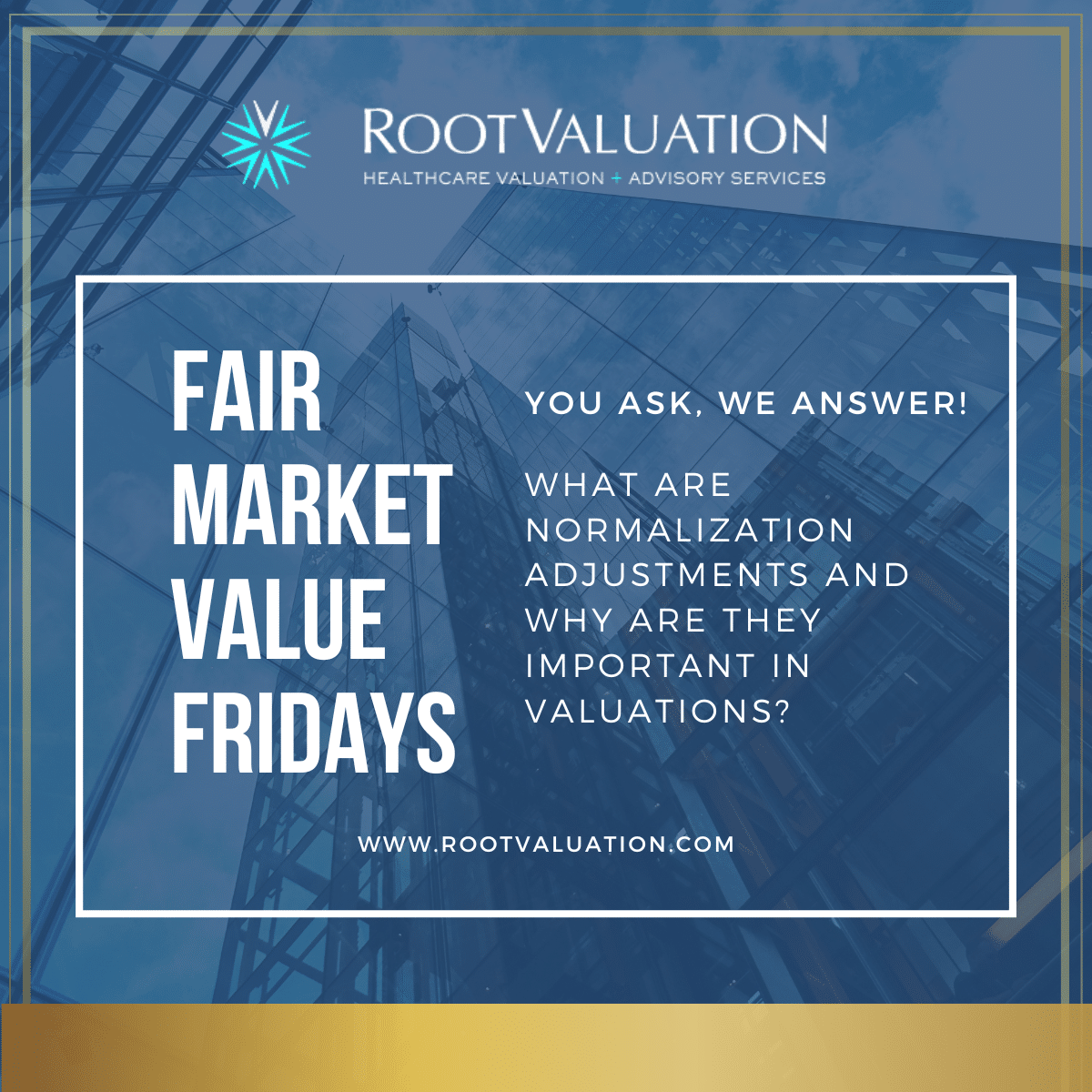 RootValuation's tweet photo. #FMV Fridays: You ask, We answer

What are normalization adjustments and why are they important in valuations?
Read more here: https://t.co/LV0YjBpP2V

https://t.co/LV0YjBpP2V https://t.co/PTFAA2St5v