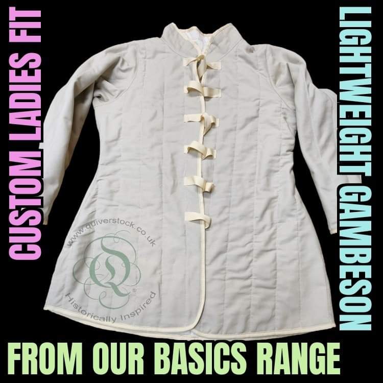 Gambesons that fit, even when you're on a budget or just want something basic. Our Basics range is made with quality cotton fabrics, with standard sizes available from stock.
#padding #madeintheuk #reenactment #larp #commissionswelcome #fromstock