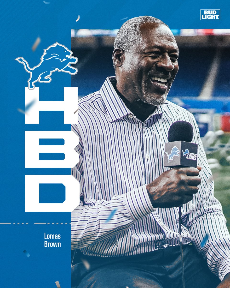 Lions's tweet photo. Happy birthday @LomasBrown75! 🎉🥳 https://t.co/eZOo7kCVbP
