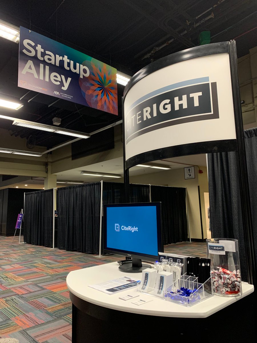CiteRight (@citeright) on Twitter photo Wrapping up the final day of the #ABAtechshow here at Booth #1 in #StartupAlley! We’ve had an incredible time here pitching CiteRight and making valuable new connections. Thank you <a href="/ABATECHSHOW/">ABATECHSHOW</a> for selecting us as a top 40 startup, and all of you for voting us in!
#legaltech Wrapping up the final day of the #ABAtechshow here at Booth #1 in #StartupAlley! We’ve had an incredible time here pitching CiteRight and making valuable new connections. Thank you <a href="/ABATECHSHOW/">ABATECHSHOW</a> for selecting us as a top 40 startup, and all of you for voting us in!
#legaltech