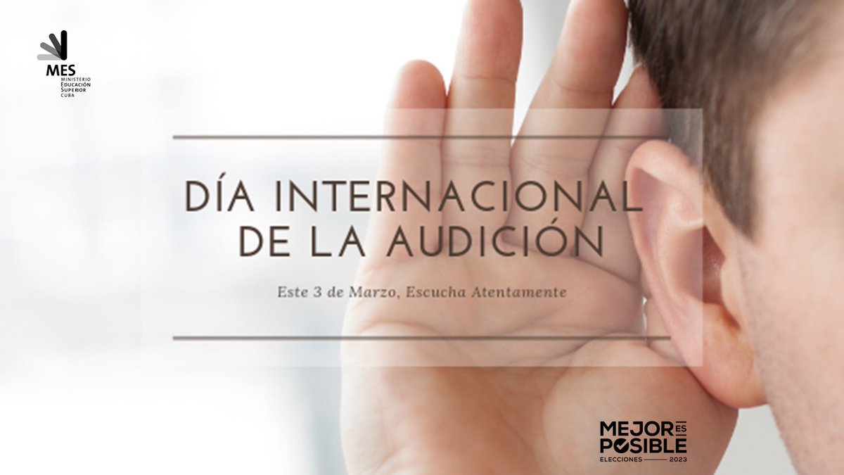 El Día Mundial de la Audición se lleva a cabo, con el propósito de concientizar a las personas sobre cómo prevenir la #sordera y la pérdida de la #audición, y promover la #salud auditiva en todo el mundo.