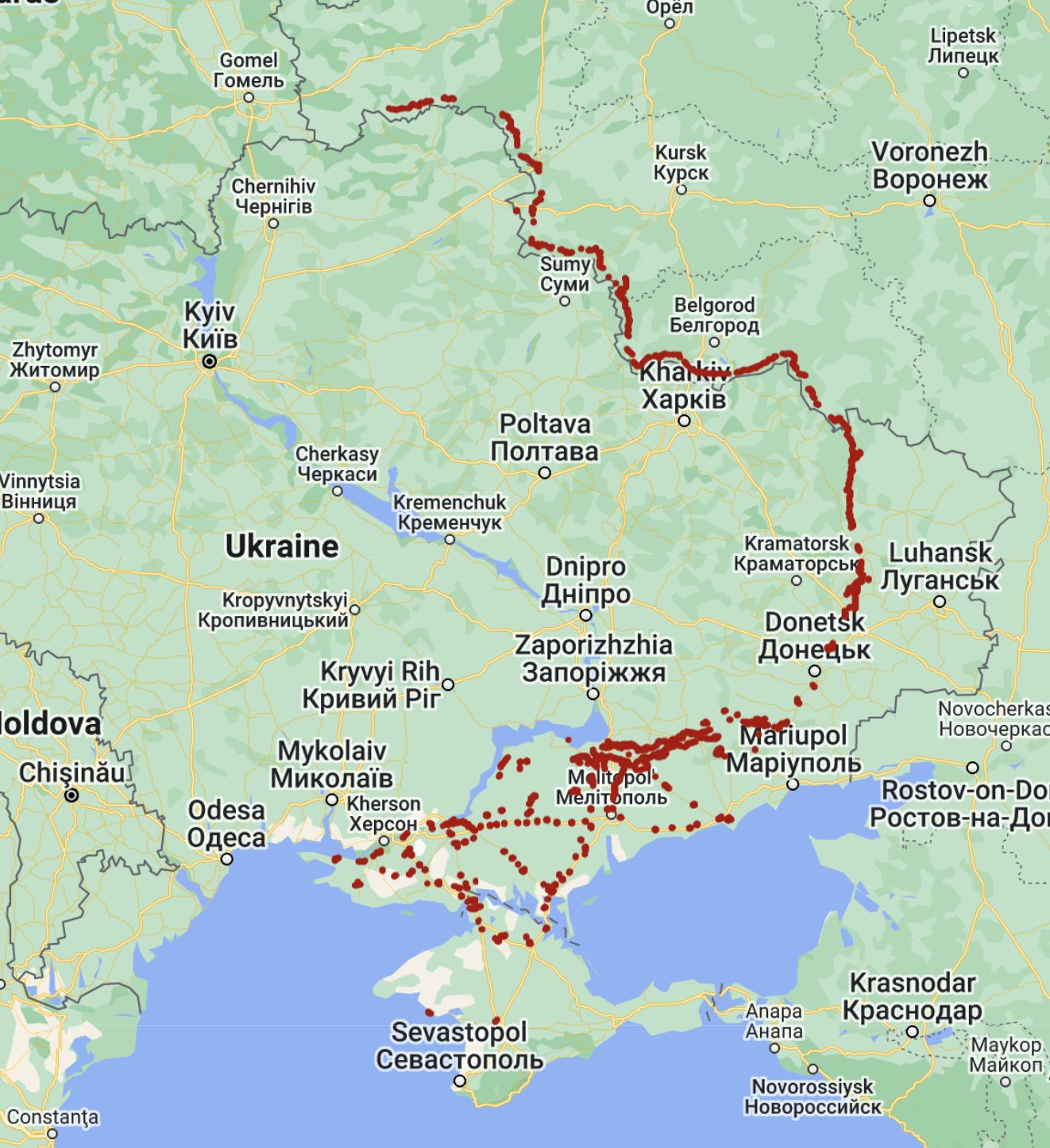 Границы граничащие с украиной. Граница России и Украины на карте. Российско-украинская граница на карте. Границы Украины на карте. Карта России граничащая с Украиной.