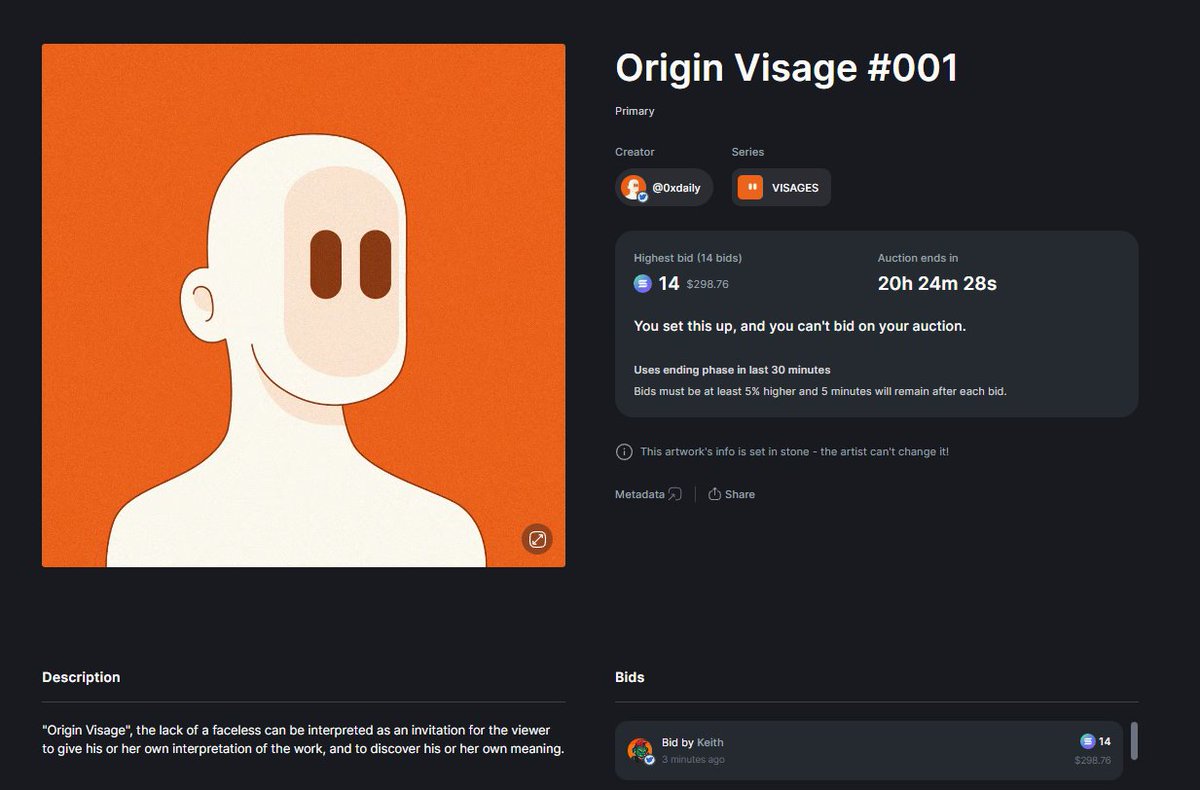 visagesclub's tweet photo. origin 001/013🧡

visages club 🧡

Auction is update!🤖

🟠Character: origin
🟠Current bid: 14 $sol By @Bangkitha 
 
🔴Time remaining 9h 42m

Current bidders: 
@ gmd
@ firestage

❤️Thank you so much for your support!

link below https://t.co/FzZ1R0iUri