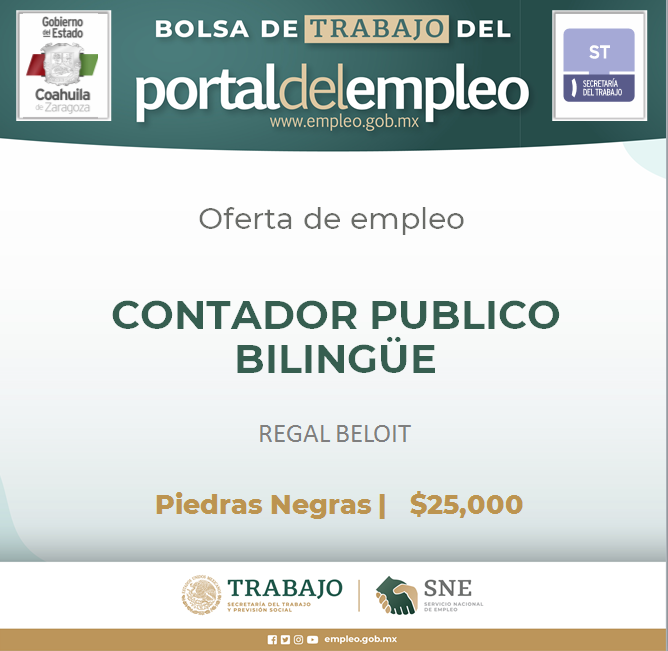 Infórmate en Oficina SNE Piedras Ave. 16 de Septiembre No. 512 Fracc. San José. Agenda tu cita en 👉 💻 stcoahuila.com
✅Personal Ambos Sexos, 24 a 50 años, Profesionista, Experiencia 1 a 2 años, en costos y análisis financieros.