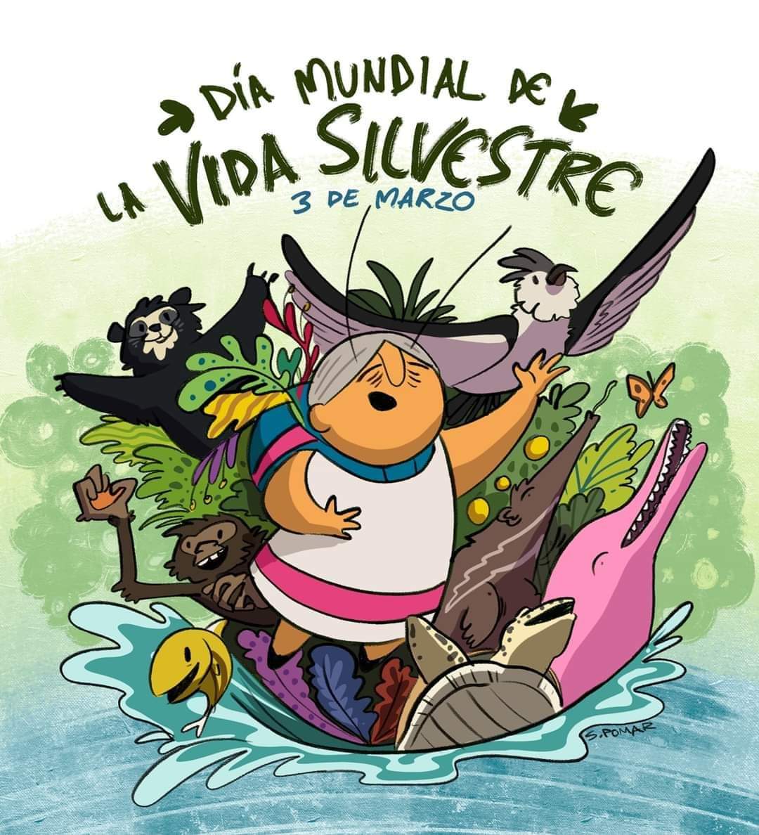 ¡HOY! 03 DE MARZO DIA MUNDIAL de la VIDA SILVESTRE En Bolivia habitan infinidad de especies silvestres; desde las rencorosas y coloridas orquideas que bailan al compas del viento, los rosados y juguetones bufeos endémicos de rio, que acompañan las canoas y chalupas.