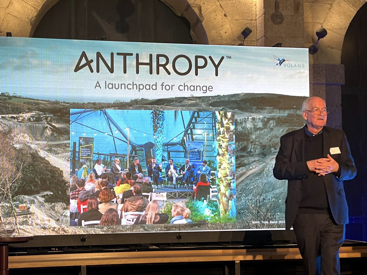 Anthropy on the stage in Cornwall today with #anthropist @volansjohn @VolansHQ the keynote @WWAsurveyors receiving their Queens Award for Enterprise: Sustainable Development. #anthropists @AnthropyFounder