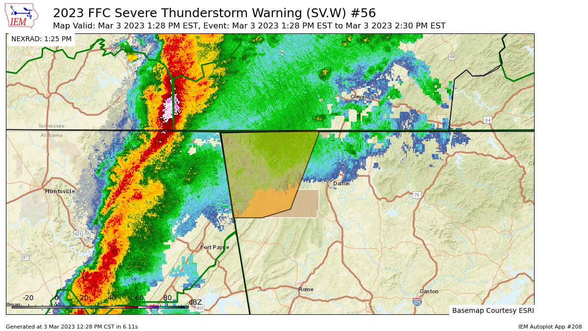 Severe Weather Alerts on Twitter "FFC issues Severe Thunderstorm