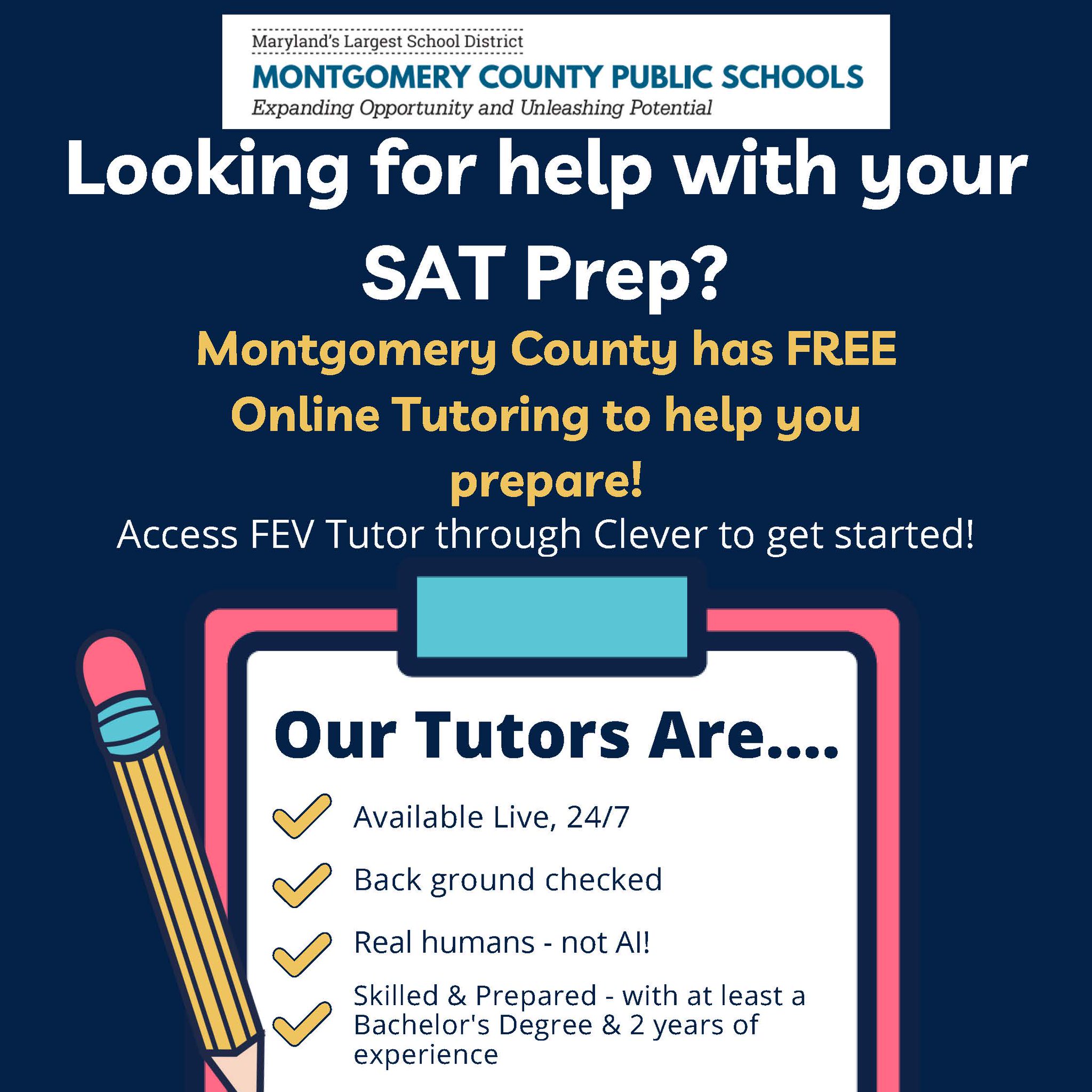 MCPS on Twitter "MCPS in partnership with FEV Tutor is offering