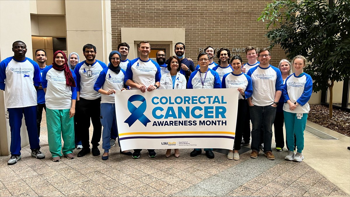 Go Blue for Colorectal cancer💙🙏
#DressInBlueDay #BlueForCRC @AmCollegeGastro @OchsnerHealth @LSUHS