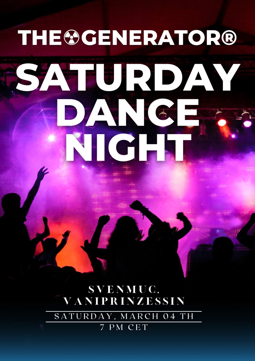 Boost your energy levels at The☢GENERATOR® in 
<a href="/3dxchat/">3DXChat</a>
 - tomorrow 7 pm CET 🎶