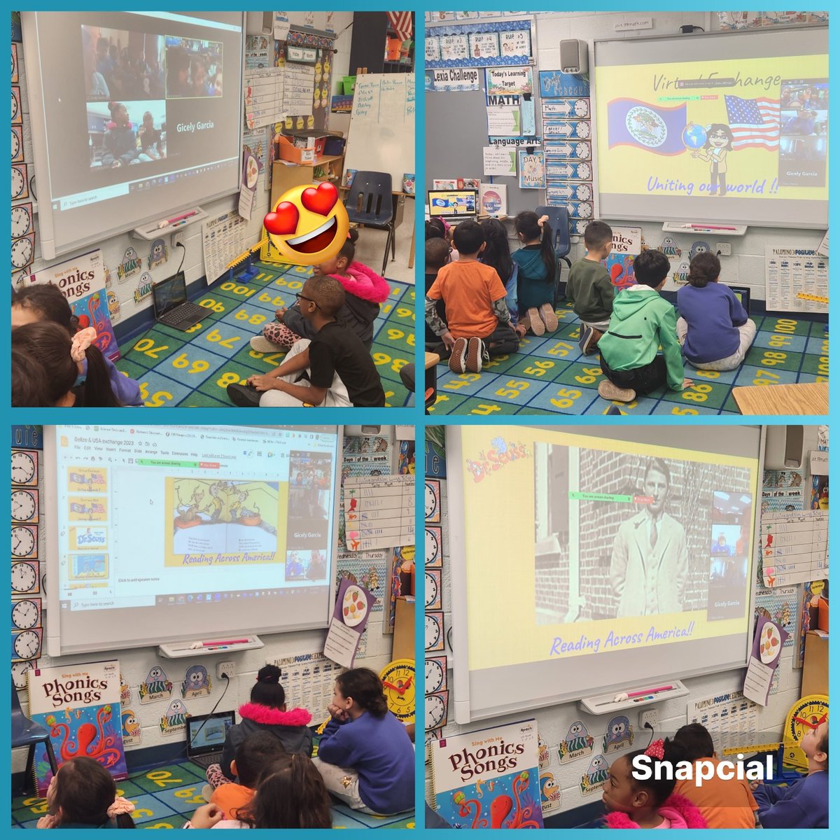 From Virginia to Belize...Belize is located in Central America...so we listen to a read loud 'What Pet Should I Get' by Dr.Sesuss. #virtualexchange #ReadAcrossAmericaDay #DrSeussDay 
#unitingourworld 
@IsaEBarnes 
@ParticipateLrng