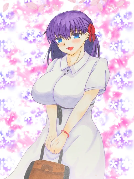 #間桐桜生誕祭2023過去絵で申し訳ないけど桜ちゃんおめでとうございます 
