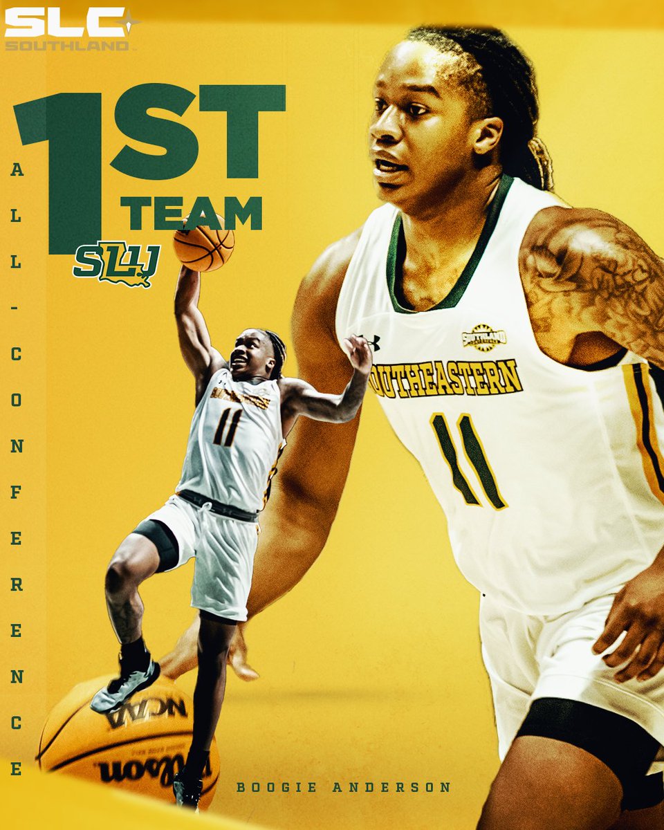 Congrats to Boogie Anderson for being named First Team All-Southland Conference!! #LionUp
