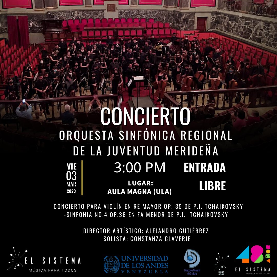 Concierto de hoy. Con el núcleo Mérida. No sé lo pierdan. 

#cantartocaryluchar
#musicadeinclusion
#musicaparatodos 
#meridavenezuela
#somosmusica