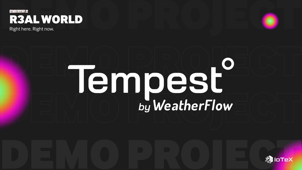 Буря от @weatherflow предоставляет точную и полезную информацию о погоде с помощью краудсорсинговых данных и моделирования на основе ИИ. Испытайте погодную инфраструктуру, подключенную к Web3, на #R3alWorld.

Зарегистрируйтесь на bit.ly/3Z2aH7c.

#ETHDenver