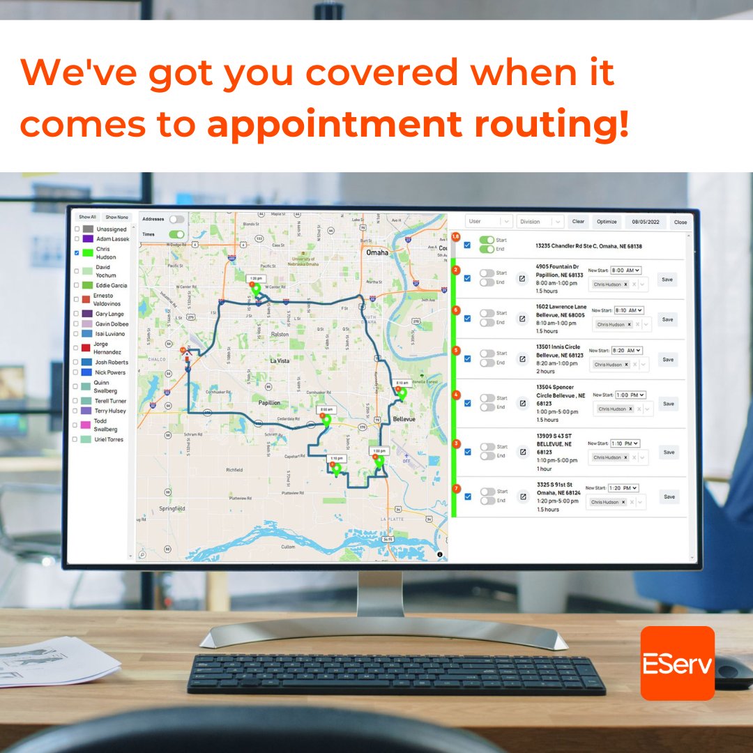 EServ_Pro's tweet image. Get your crews to their appointments ON TIME with our appointment routing feature!

sales.eserv.com/features