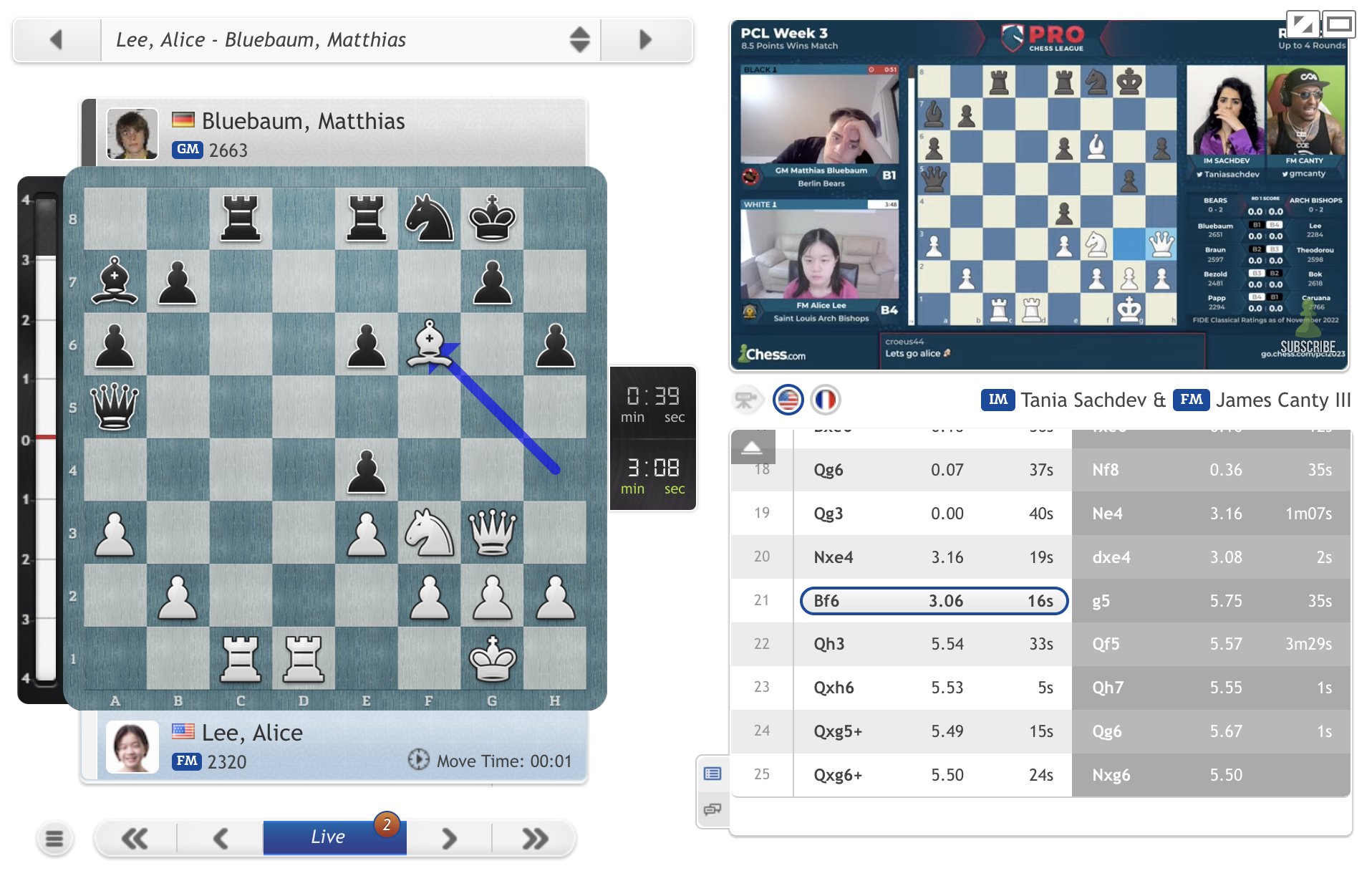 chess24.com on X: 21.Bf6! and 13-year-old Alice Lee is beating