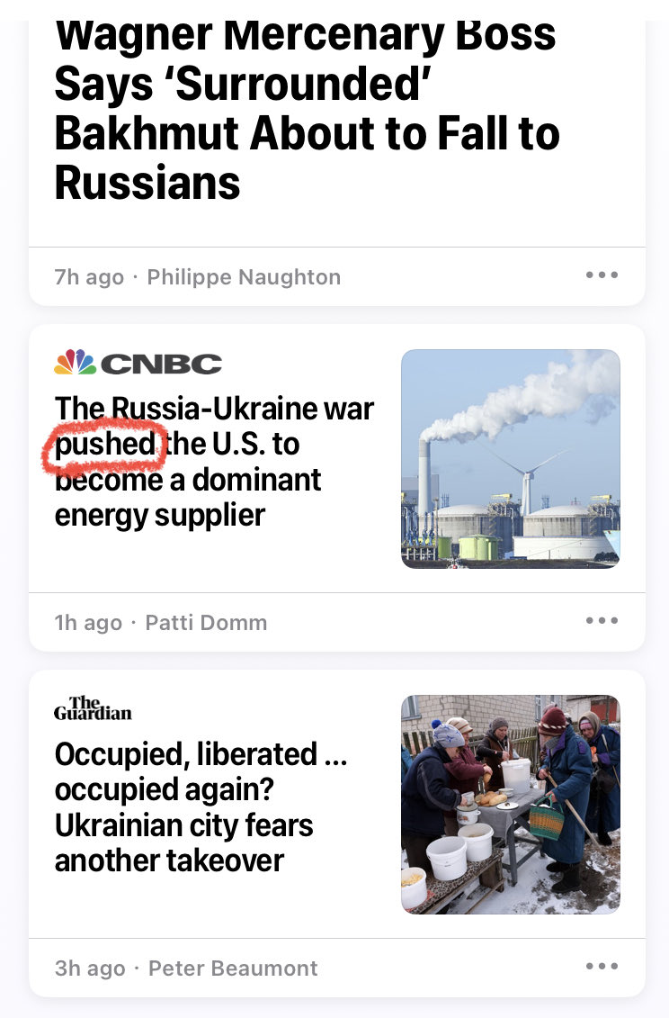 The US: “Look, this war has forced our hand. It’s not like we wanted to become a dominant energy supplier, but what can we do?”
