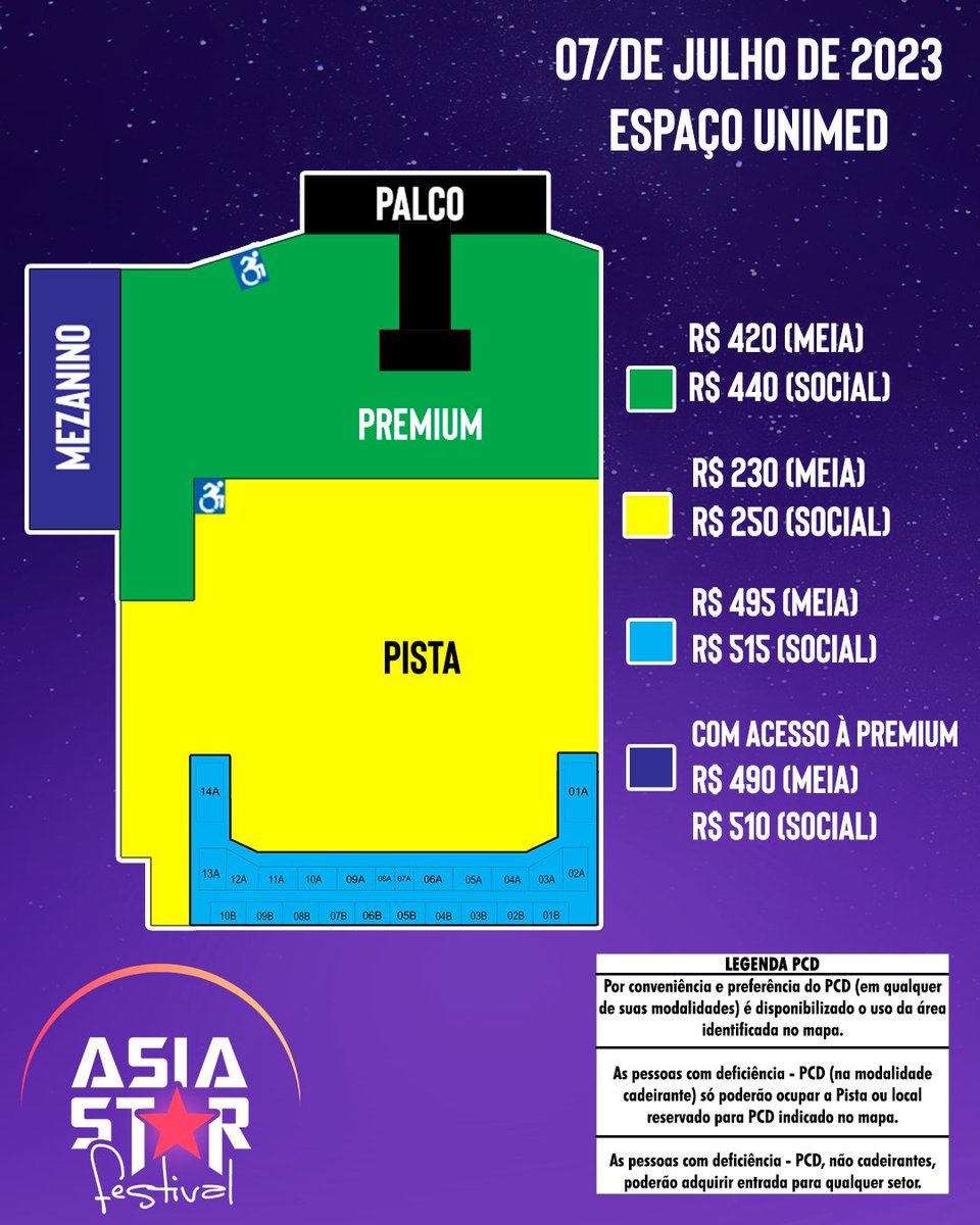 A TÃO SONHADA PASSARELA CHEGOU!

Conseguimos a aprovação com os técnicos e com a casa! 

Veja na imagem o novo mapa de assentos para o #AsiaStarFestival 😎🤞

E lembrando que no SuperMarço, você pode parcelar o seu ingresso em até 5x no cartão:

🎫eventim.com.br/artist/asia-st…