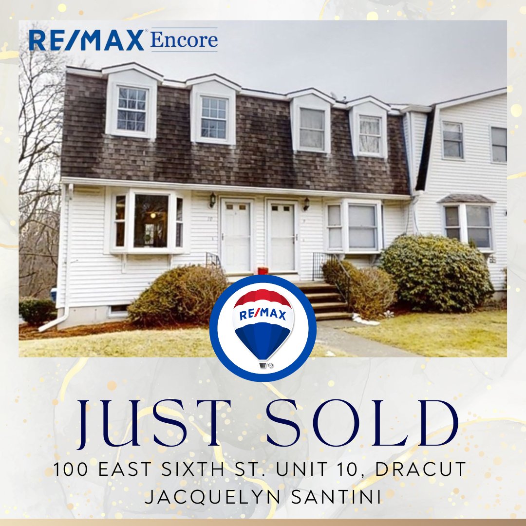 𝙰𝚗𝚘𝚝𝚑𝚎𝚛 𝙿𝚛𝚘𝚙𝚎𝚛𝚝𝚢 𝚂𝚘𝚕𝚍 - 100 East Sixth Street U:10, Dracut

#dracutma #anothersold #justsold #sold #therightagentmatters #remaxencore @jackisantini