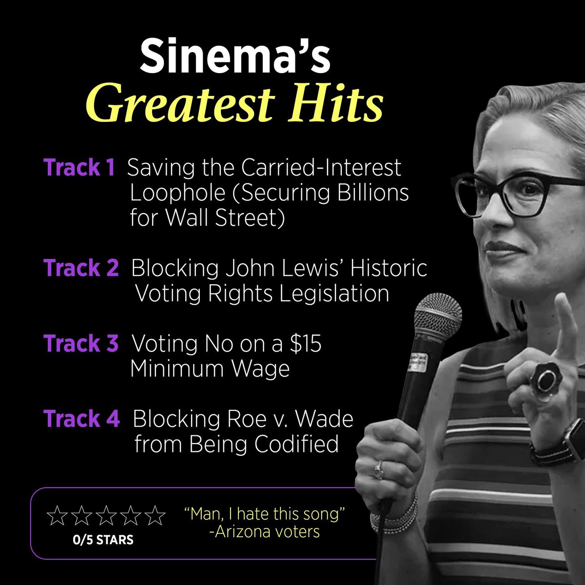 ReplaceSinema's tweet photo. Replacing Sinema is music to our ears. https://t.co/dohRQAT1M2