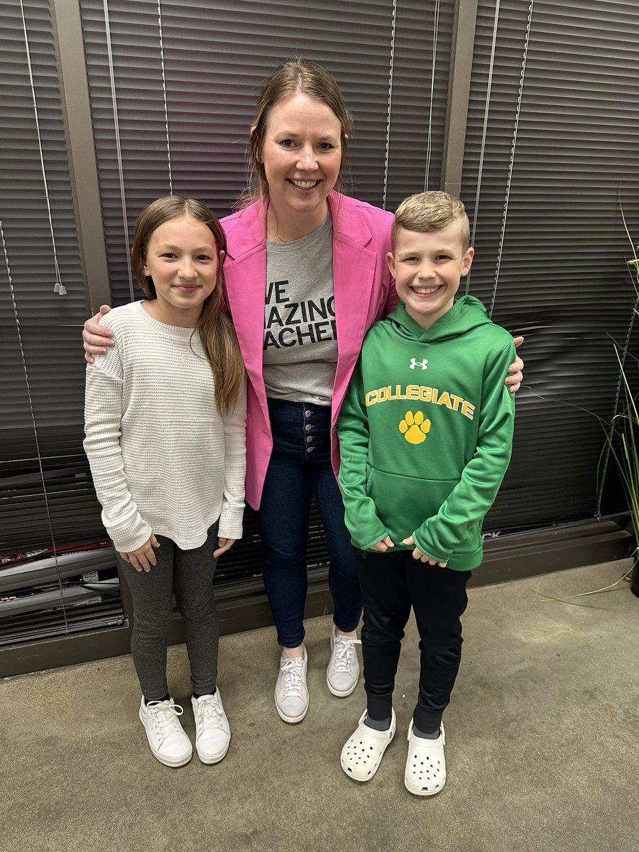 Love when we can celebrate and spotlight our amazing students! Congrats to Sophie and Tate for our <a href="/HyVee/">Hy-Vee</a> Character Lunch. ⭐️ Keep Shining! <a href="/RVRoadrunner/">Ridgeview Elementary</a>