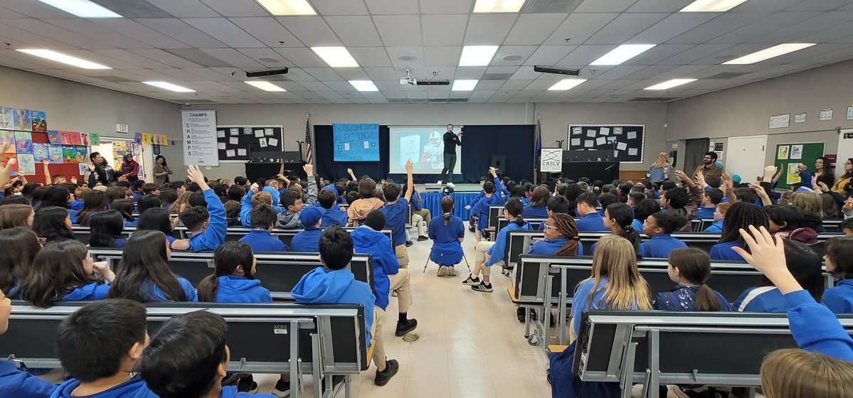 CoralAcademyLV's tweet photo. Coral Academy of Science Las Vegas Windmill and Sandy Ridge campuses welcome back our beloved @AI_XLV of the Miami Dolphins and recently published author of "The 7 Crucibles," to our campuses for Nevada Reading Week. 

Our students had a great time listening to his stories as he talked to our students about overcoming challenges in their lives through passion, perseverance, and dedication.  

Photos: https://t.co/yQy0OXzYzd

#STEM
#CASLV
#ReadingWeek
#CoralAcademy
#CASLVWindmill
#CASLVSandyRidge
#Miami
#Dolphins
#Raiders
#NFL