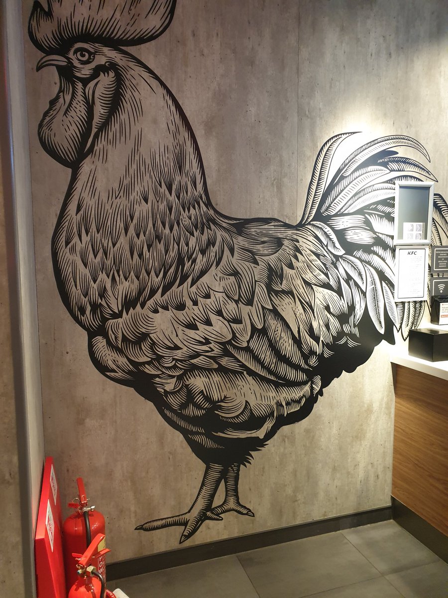 94Gameover's tweet image. The mural on the wall of the new KFC near me, and the tattoo on my left calf (which I swear is a few years older than the KFC!)

I'm really upset about it 😂😂