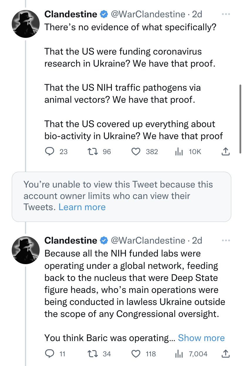 3) He responded to me about my claims about SARS-CoV-2’s origins originating in Ukraine then sent to