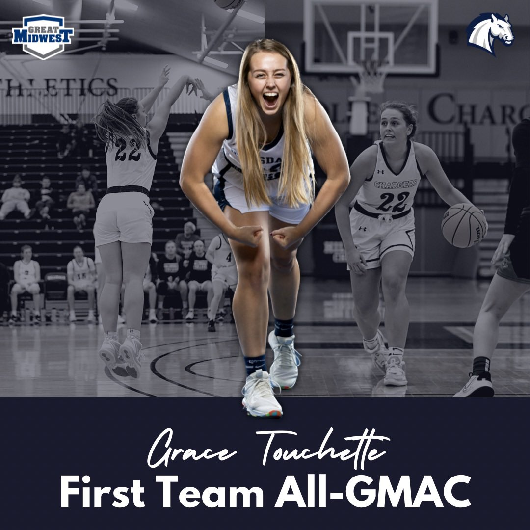 ChargersWBB's tweet photo. Back to back 1st Team All-GMAC honors for Grace Touchette! 

Finishing her career with her name all over the record books! Congrats on a well deserved award and an incredible career! We 💙 you #22! https://t.co/D8N7aXOOmT