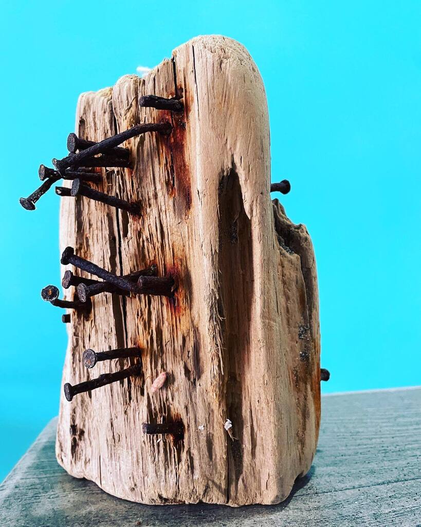 This is one of the objects I show as an example of the right to opacity. A piece of wood with nails in it that I found on a beach - obviously has a history - has a narrative… but it is opaque. I can look at the object and appreciate its aesthetic qua… instagr.am/p/CpVfYGhr5QT/