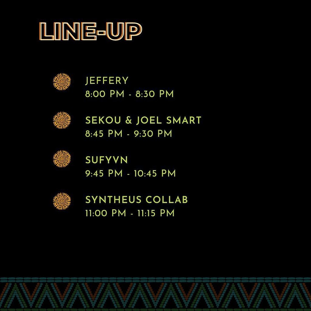 synth_eus's tweet photo. Artists Line up : dont miss out on the special celebration, book your tickets now on https://t.co/MupnHis7EJ #syntheus https://t.co/8FOF0Ho3J0 #postcringe https://t.co/xbr9uIztSl