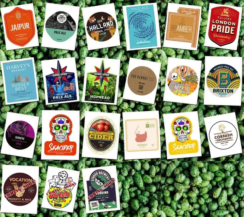 On the bar today!
Beer Board: goo.gl/9ur5WA

#CaskIsBack <a href="/thornbridge/">Thornbridge Brewery</a> <a href="/EastLondonBrew/">East London Brewing Co</a> #OnlyWithLoveBrewery #LakedownBrewing <a href="/DLBrewery/">downlandsbrewery</a> @Fullers <a href="/Harveys1790/">Harvey's Brewery</a> @CAMRAWestLondon
#RealAleFinder