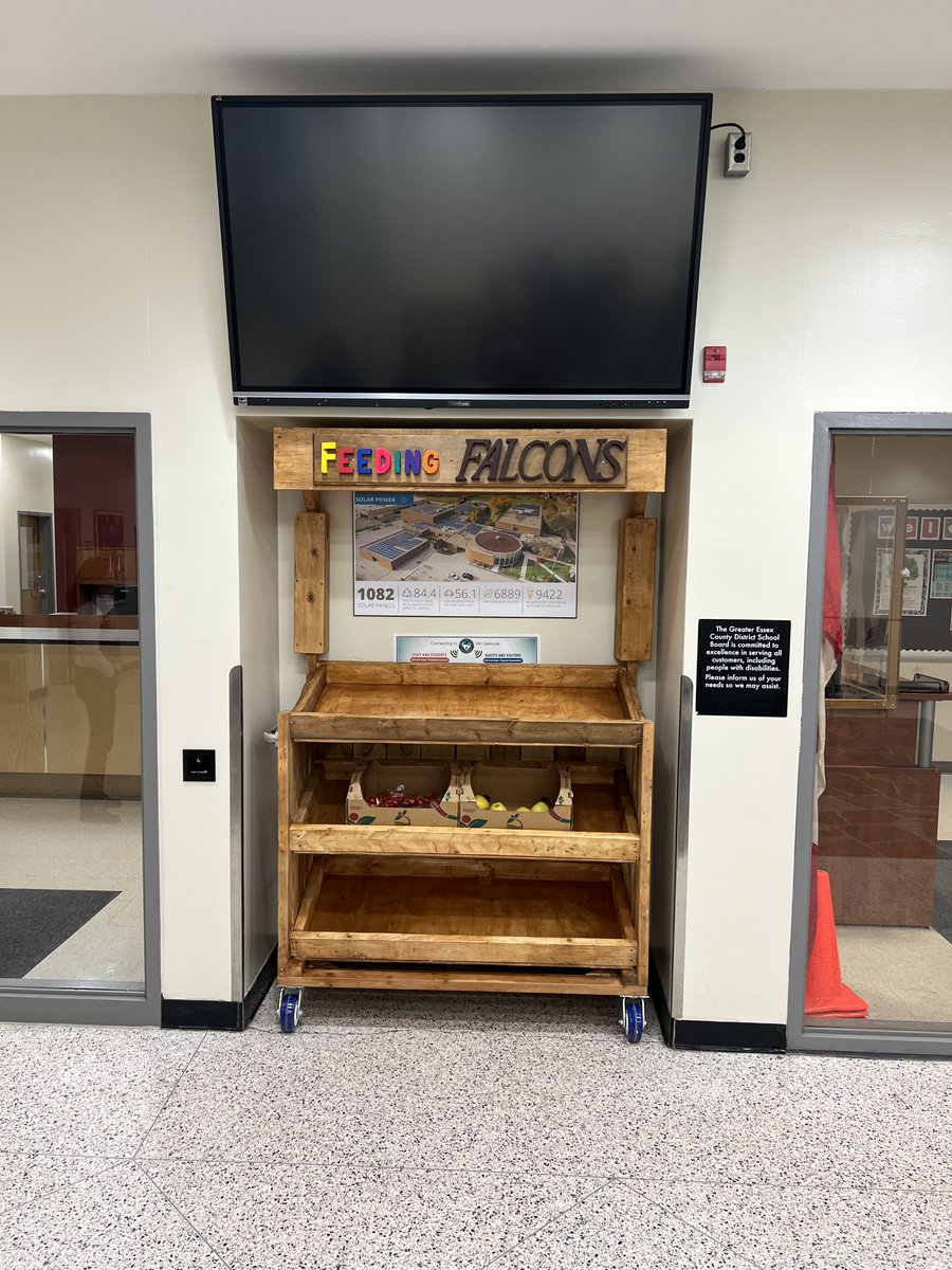 Feeding Falcons shelf made by Mr. Rudak and his students.
