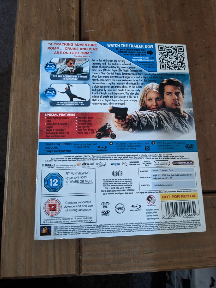 Films watched this year: 77 #yearofmovies #bluray #bluraycollection #knightandday #tomcruise #camerondiaz #petersarsgaard #violadavis #pauldano #marcblucas #maggiegrace #galgadot #jordimolla #daledye #action #adventure #comedy #jamesmangold