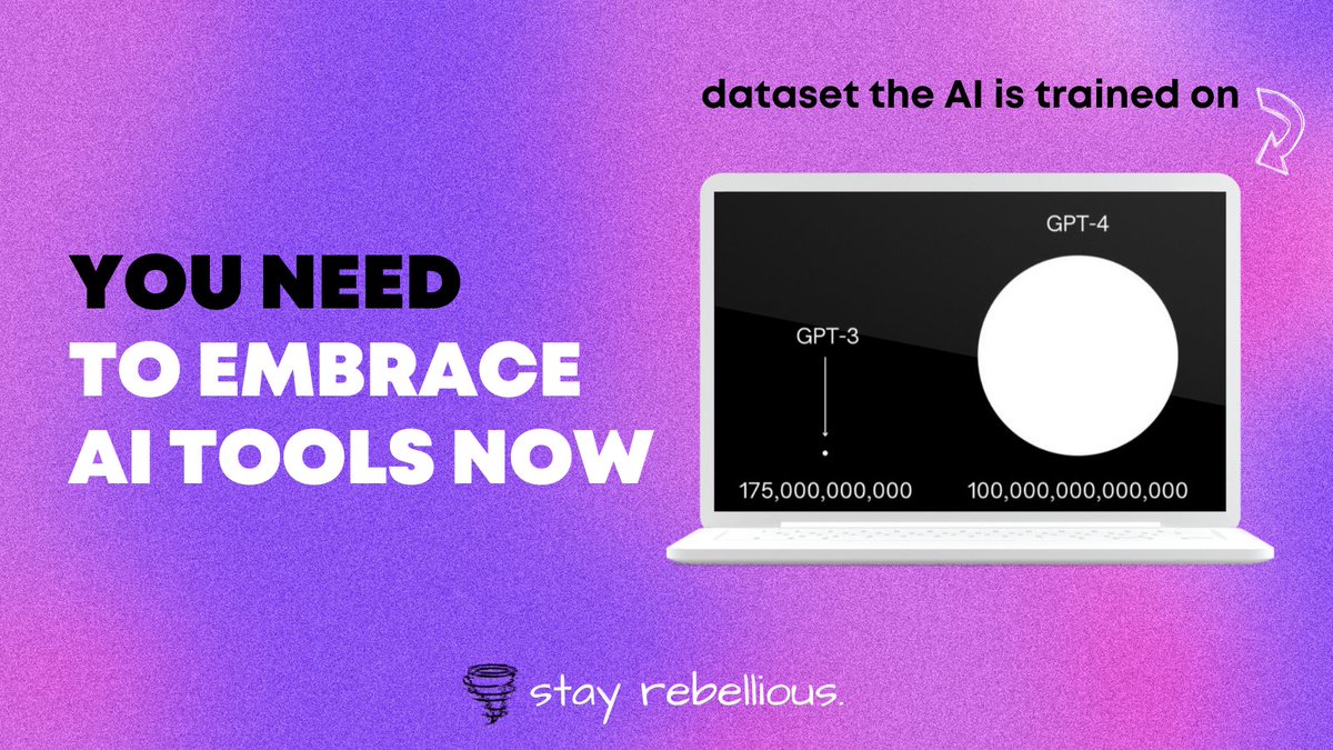 ballanutsa's tweet image. Chat GPT-4 will be 571 times more powerful than Chat GPT-3.

It will be the most valuable tool for:

• Writers
• Marketers
• Entrepreneurs

But only if you treat it right early:

• Practise prompting
• Automate work
• Build systems

Embrace the change → Work smarter