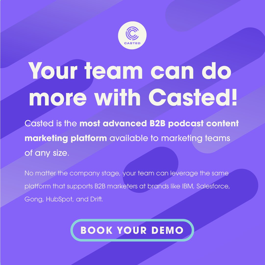 gocasted's tweet photo. What would your team do with more time and more content❓
Watch our free demo here: https://t.co/Q1RJeqgudQ
#casted #gocasted #marketing #podcast #podcasts #podcasting #podcastmarketing #podcaststrategy #marketingstrategy #videcontent #content #contentmarketing #contentstrategy https://t.co/lJRHpx30p0