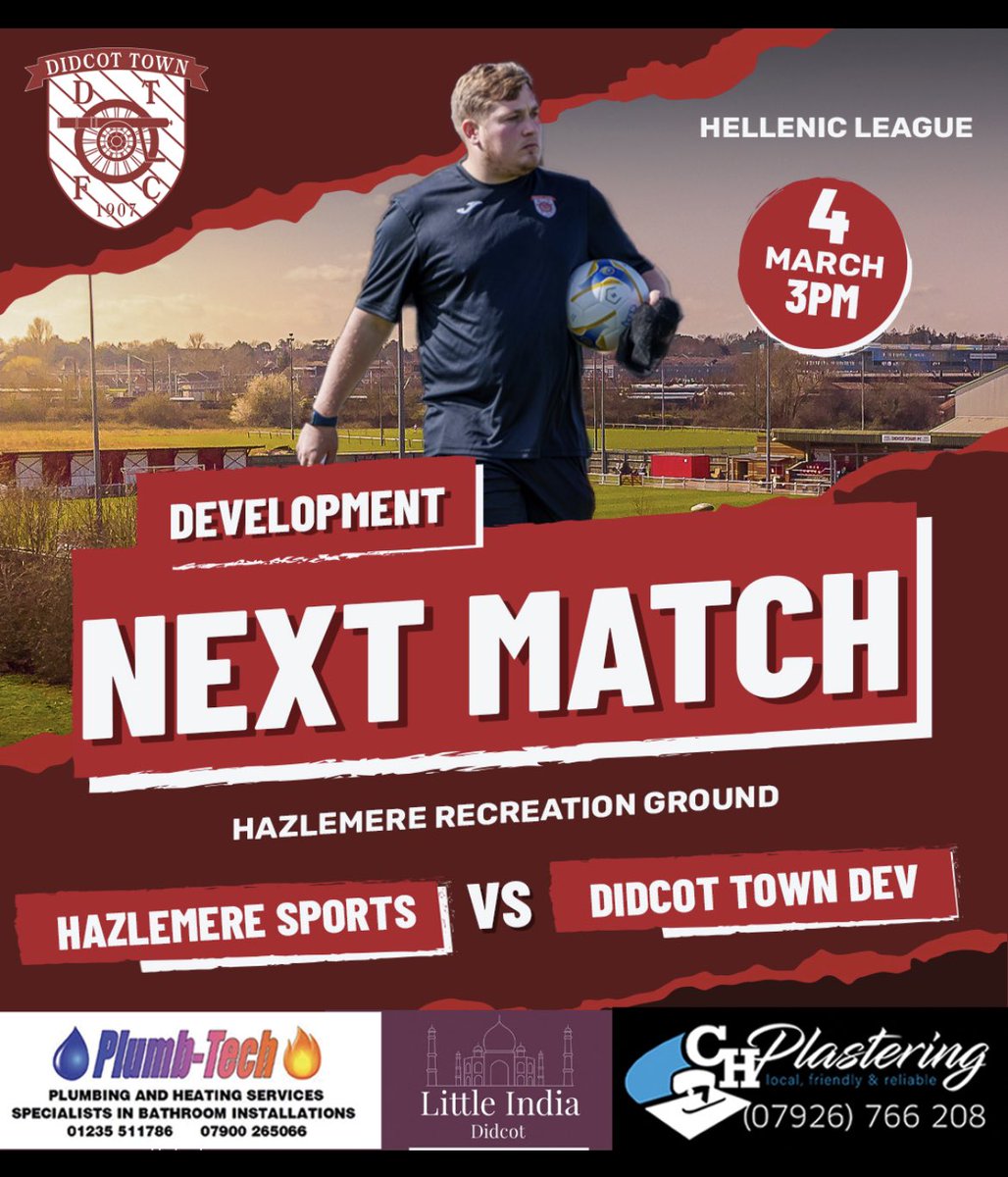 This Saturday will travel to 2nd in the league <a href="/HazlemereFc/">Hazlemere Sports FC</a> #upthediddy⚪️🔴⚽️