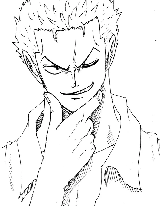 なんとなく、ゾロっぽい青年を描きたくなって 