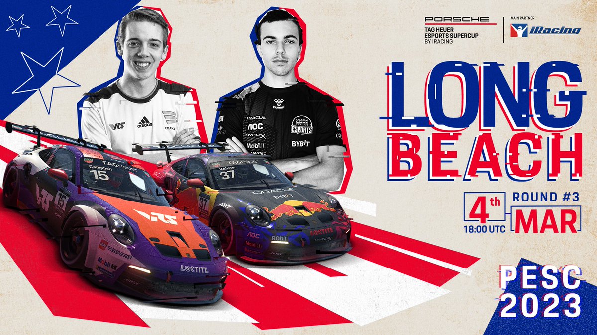 #PESC - You voted and we listened! The 3rd round of The Porsche TAG Heuer Esports Supercup is heading to Long Beach!

Tomorrow 1p ET | Twitch.tv/Porsche