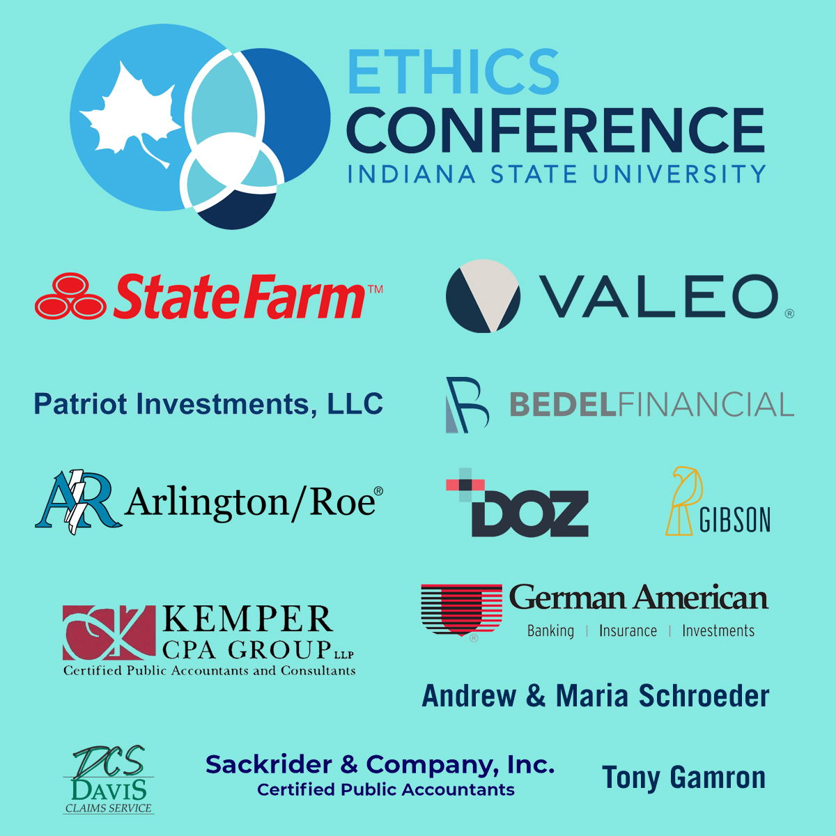 We would like to thank all the sponsors of the Ethics Conference without whom the event could not take place - indstate.edu/business/ethic…

#IndStateEthics #ISUEthics