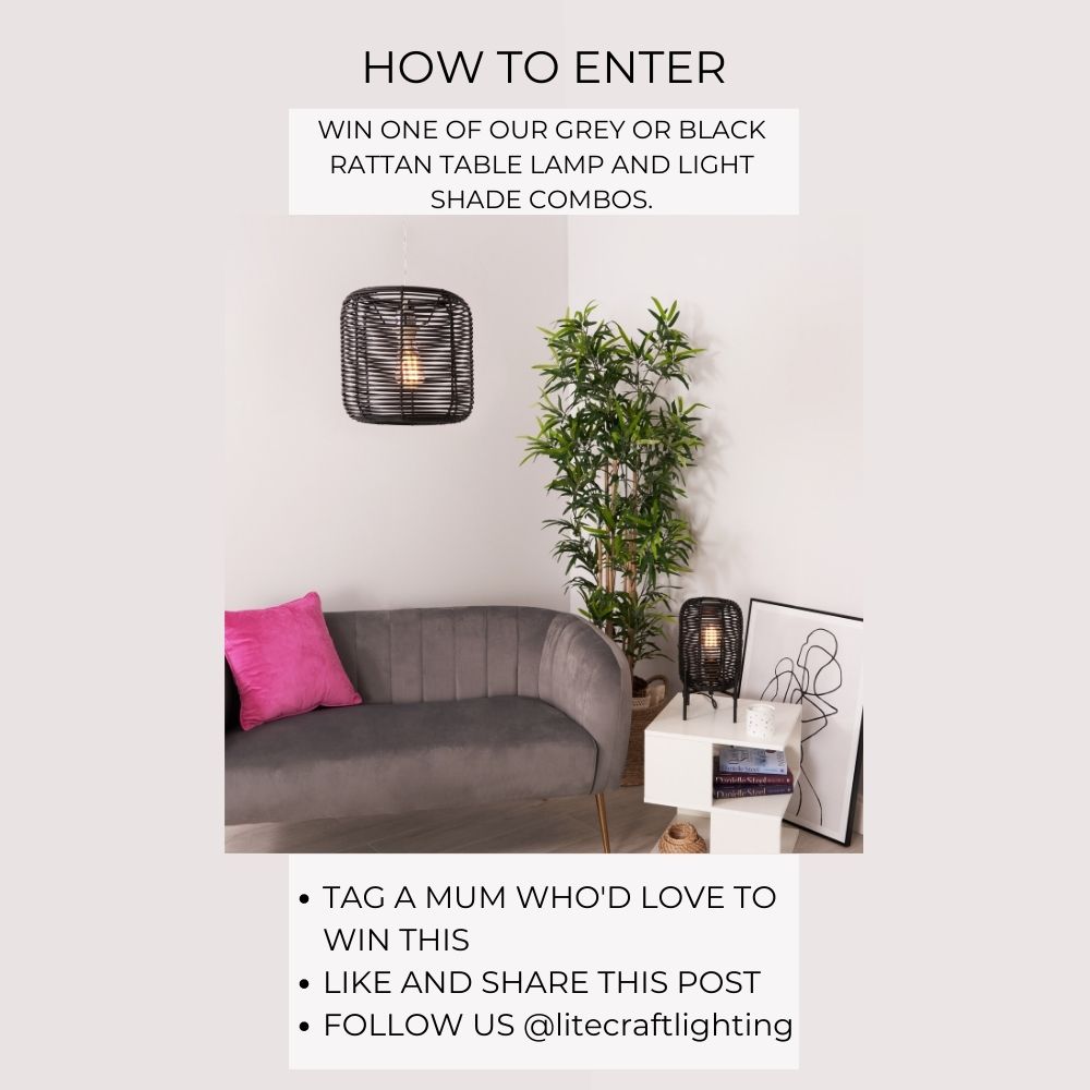Litecraft (@litecraft) on Twitter photo 2023-03-03 19:00:55 ✨COMPETITION TIME✨
Win one of our black or grey rattan table lamp and matching light shade bundles just in time for Mother’s Day!
Competition ends 13/03/22. Winner announced 14/03/22.
UK entrants only.
#freebiefriday #giveaway #giveawayuk #competition #win #mothersday ✨COMPETITION TIME✨
Win one of our black or grey rattan table lamp and matching light shade bundles just in time for Mother’s Day!
Competition ends 13/03/22. Winner announced 14/03/22.
UK entrants only.
#freebiefriday #giveaway #giveawayuk #competition #win #mothersday