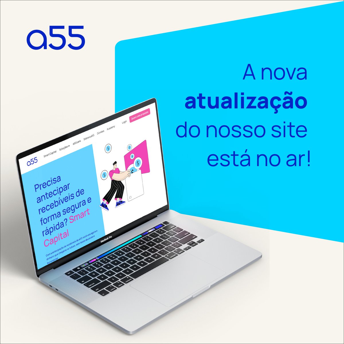 Vem conferir a nossa nova atualização do site da a55!
Agora temos uma nova página de soluções que pode ajudar muito o seu negócio. 💗💸

Clique no link a seguir: a55.tech

#fintech #empreendedorismo #negocio